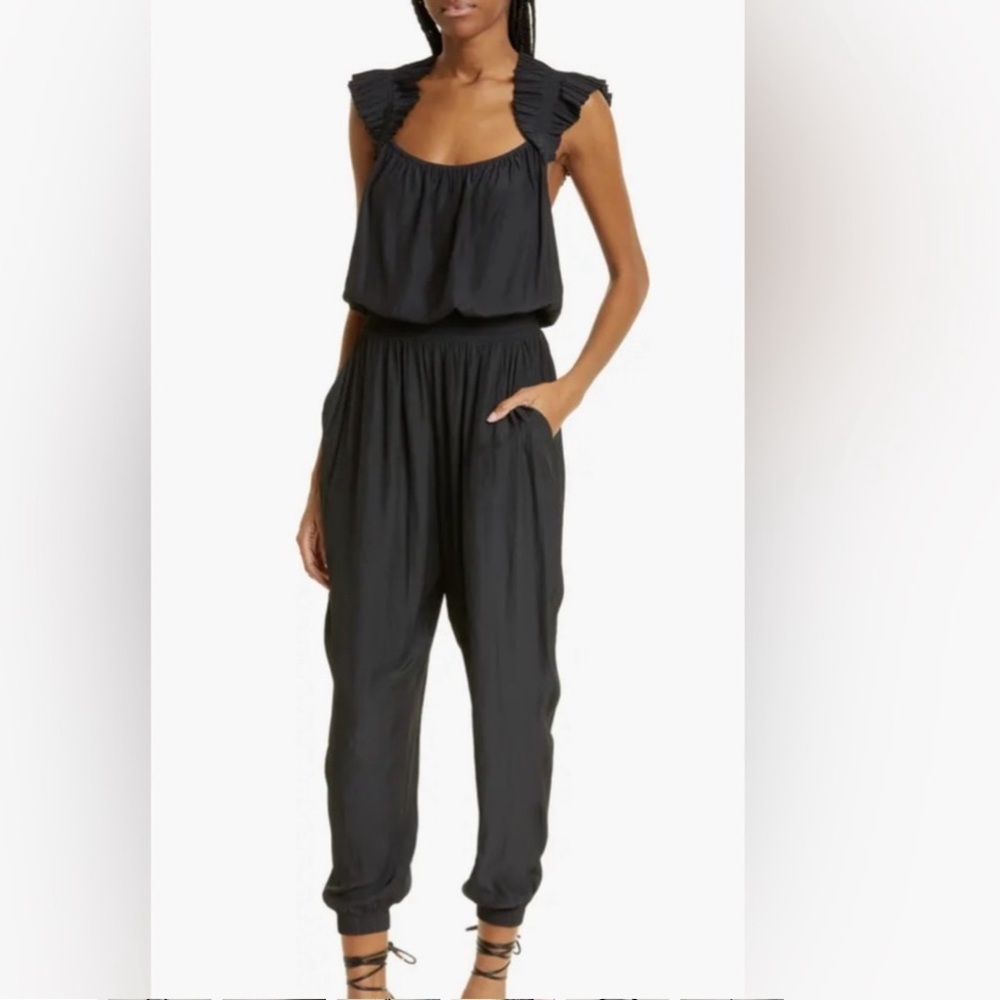 Ramy Brook Black Ruffled Jumpsuit
